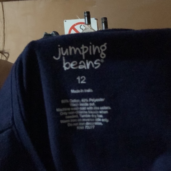 Be cool and kind kids  tank top size 12, navy blue and rainbow print - Picture 2 of 2